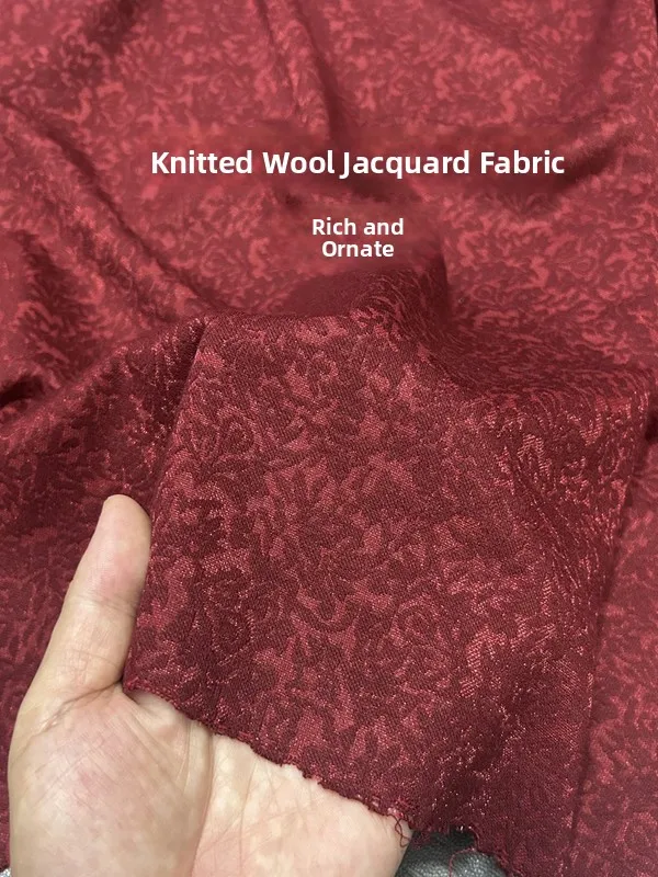 

Autumn Winter New Sle Merino Wool Knitted Fabric High End Elastic Silk Luster Mink Dr Fabric European Sle Home Decor