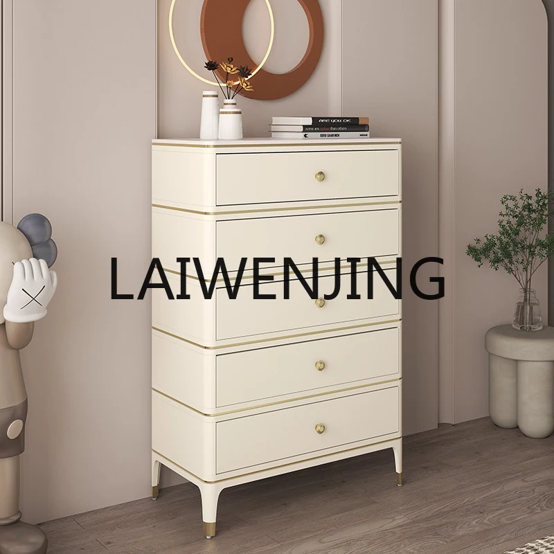 

Light Luxury Solid Wood Bedroom Storage Drawer Locker Five-Bucket Cabinet Room Storage Clothes Closet