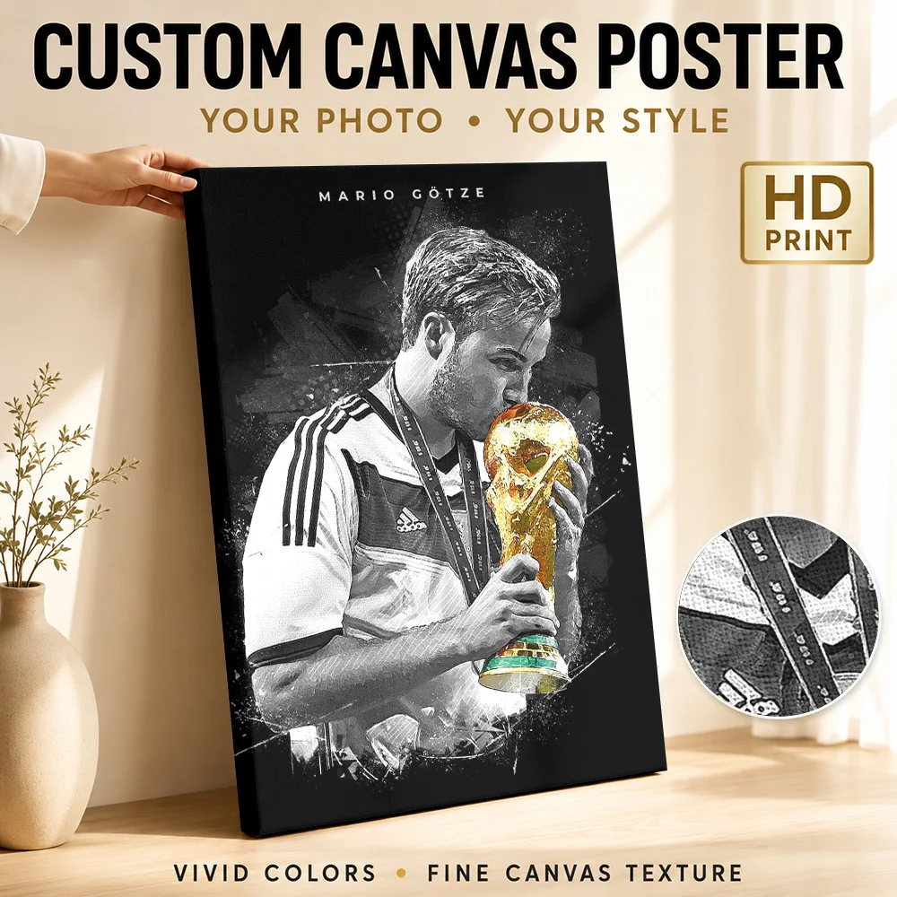Mario Gotze Canvas Painting Poster Custom Modern Aesthetic Canvas Wall Art for Dining Room Home Decoration Gift for Collectors
