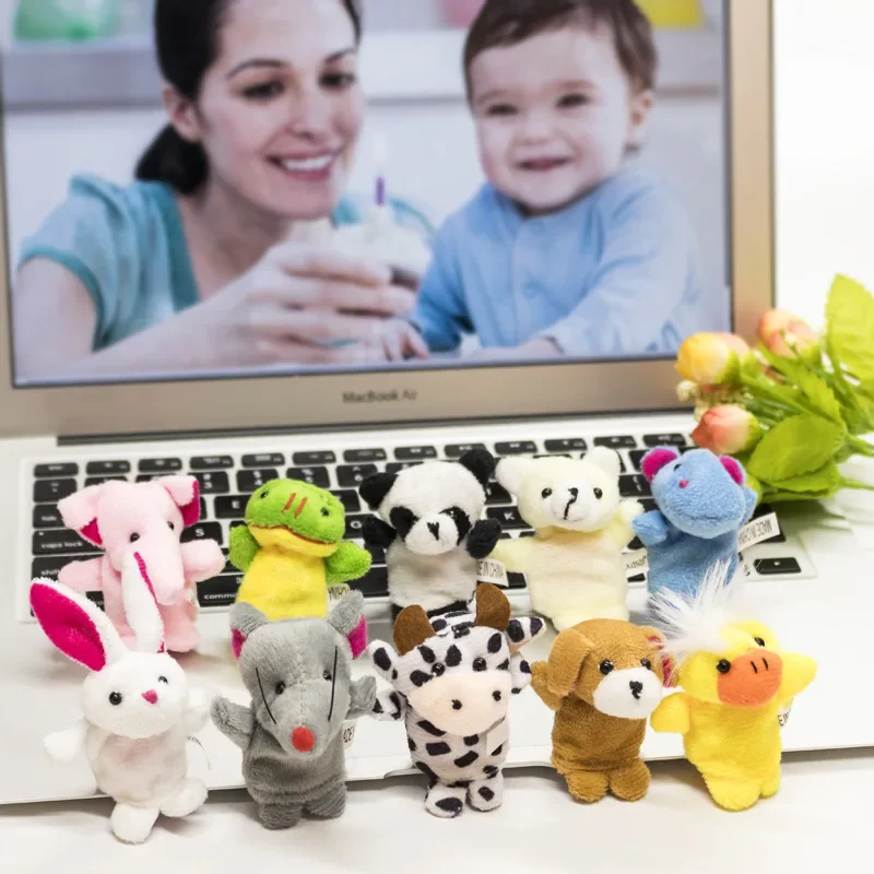 10 PCS/set plush toy gifts cartoon animal finger puppets baby plush toys children cute children plush toys baby favorite dolls