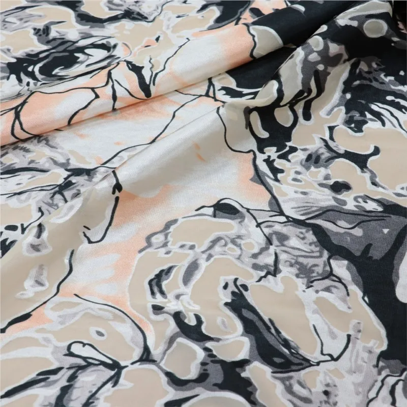 Woven brocade viscose printed mottled burnt gauze velvet fabric sleeping dress cheongsam