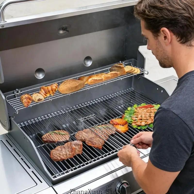 Large pliable Cooking Area For Outdoor Barbecue produced From Long permanent Safe Metal Contains uppermost Heating Section 3XUF