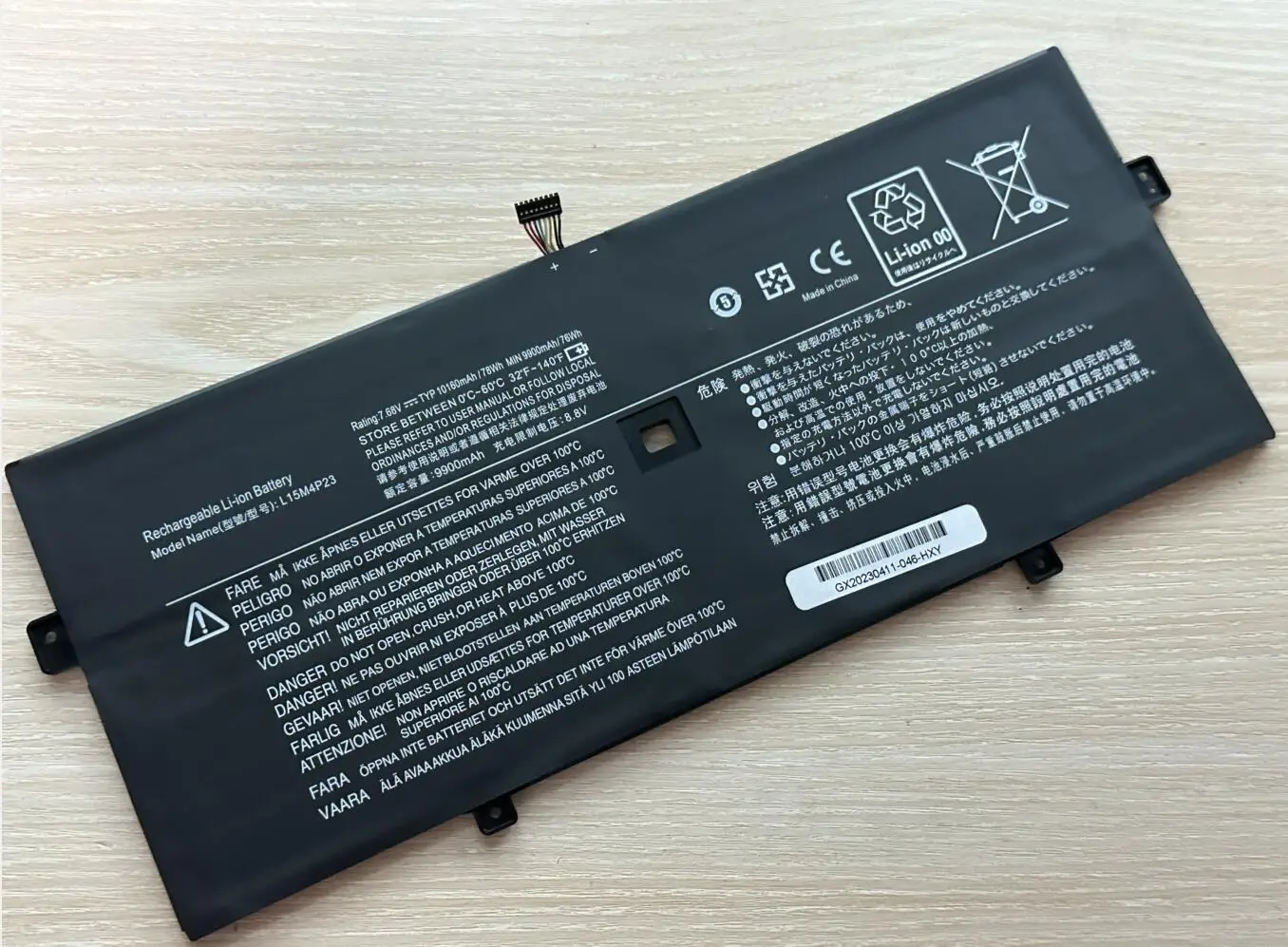 Imagem -03 - Bateria para Lenovo Yoga L15m4p23 L15m4p21 L15c4p22 91013ikb Yoga 78wh
