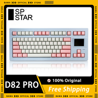 SP STAR D82 PRO Wireless Mechanical Keyboard Gasket Hot Swap RGB Backlit Three Mode Gaming Keyboard Display Screen Pc Gamer Gift