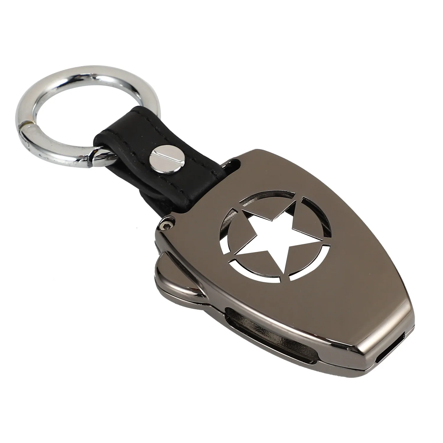 Super Sale Car Key Chain Case Shell Ring Cover Protector Holder for Jeep Wrangler JK 2008-2017 for Jeep Compass 2008-2015 Patrio