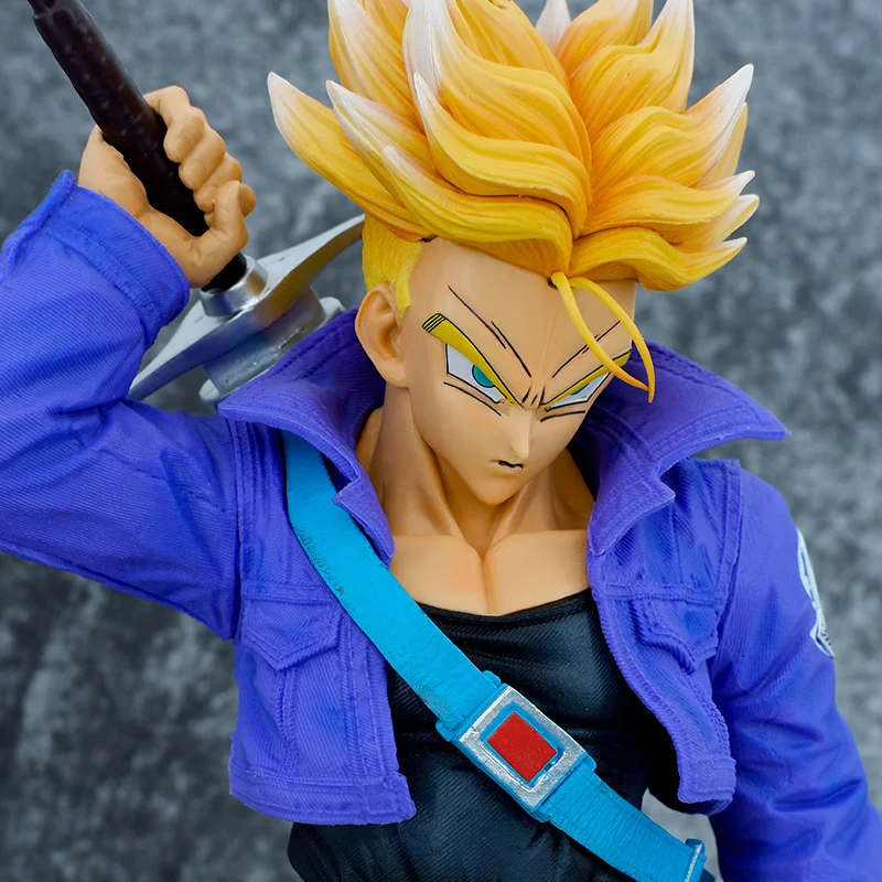 드래곤 볼 토란쿠스 더블 헤드 조각 미래에서 온 슈퍼 사이언 병사 액션 피규어 동상 모델 장식품 선물