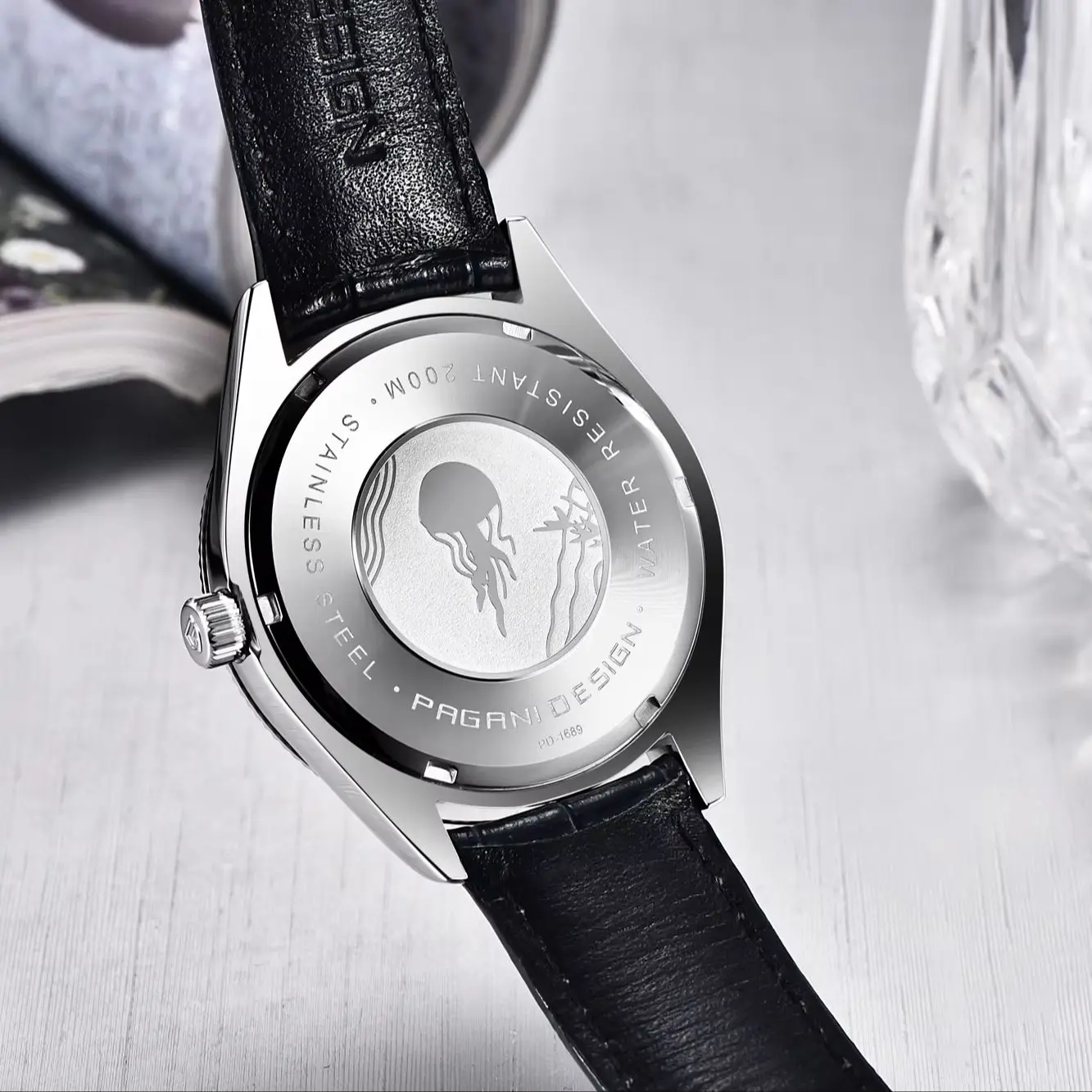 Pagani Design New VH65 Top Brand Men's 20bar Waterproof Clock Sapphire Leather Mechanical Second Walking Quartz Watch limited - view 6