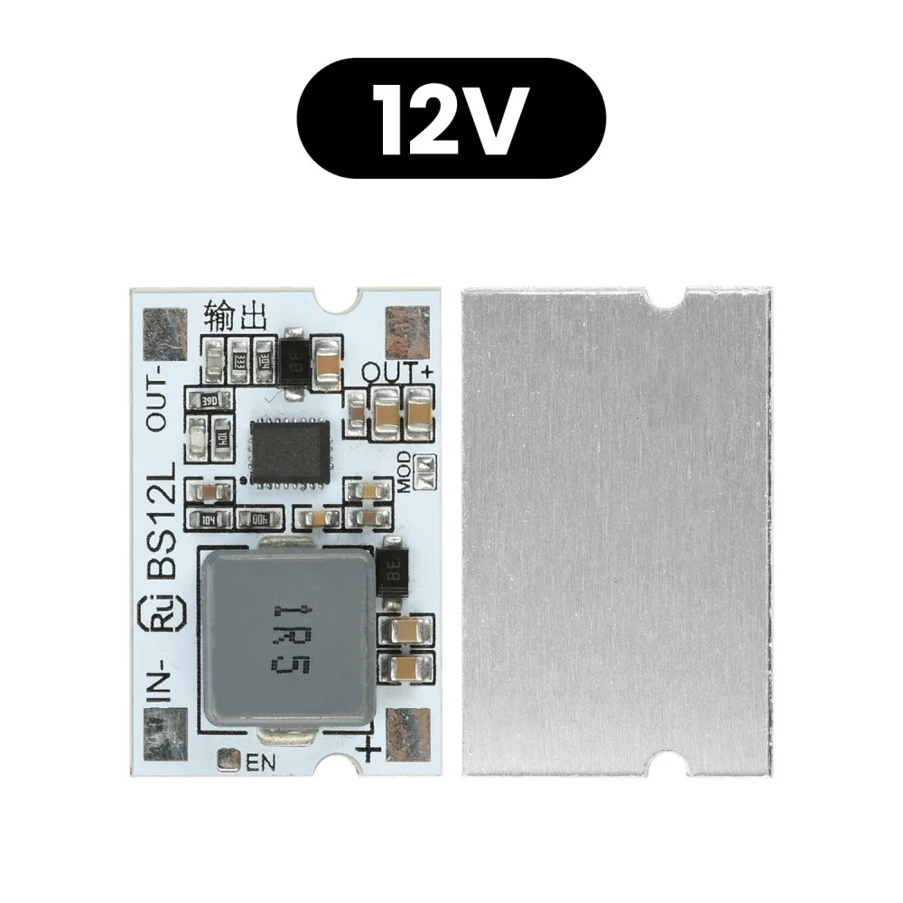 وحدة طاقة معززة DC-DC 2.7-11 فولت إلى 5 فولت/12 فولت 10 أمبير مع حماية من الدائرة القصيرة لوحة طاقة صغيرة مع مدخل/مخرج TVS #1