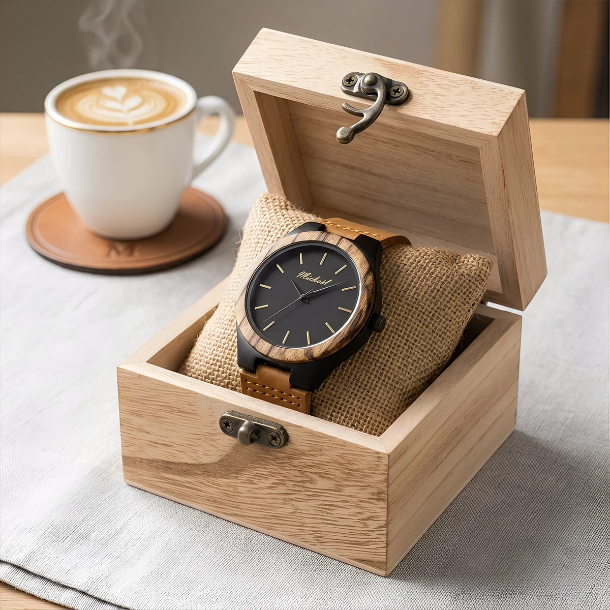 Reloj de Pulsera Madera Grabado Personalizado - usage example