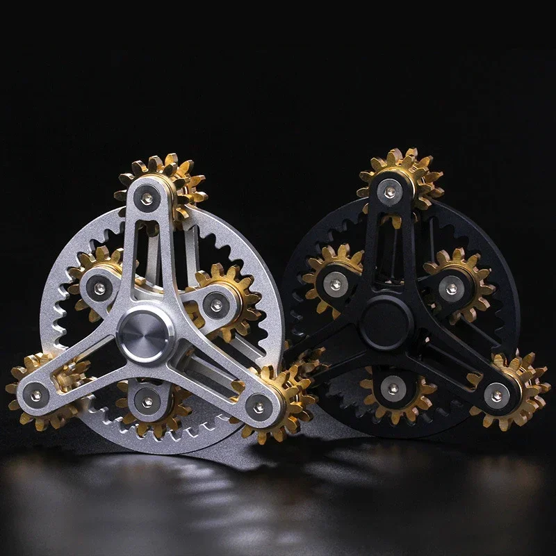 New Gear Linkage Metal Fidget Spinner Copper Hand Spinner Anti Stress Finger Game Fingertip Gyro Toys for Adult Gifts