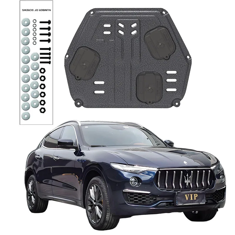 Car 3D alloy Engine Splash Shield Guard Mud Fender Cover Mudguard Protector Black Accessories Shield Cover For Maserati Levante