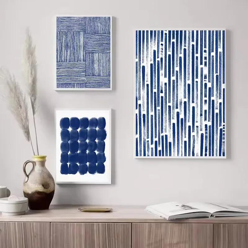 Blue Line Dot Flowe…