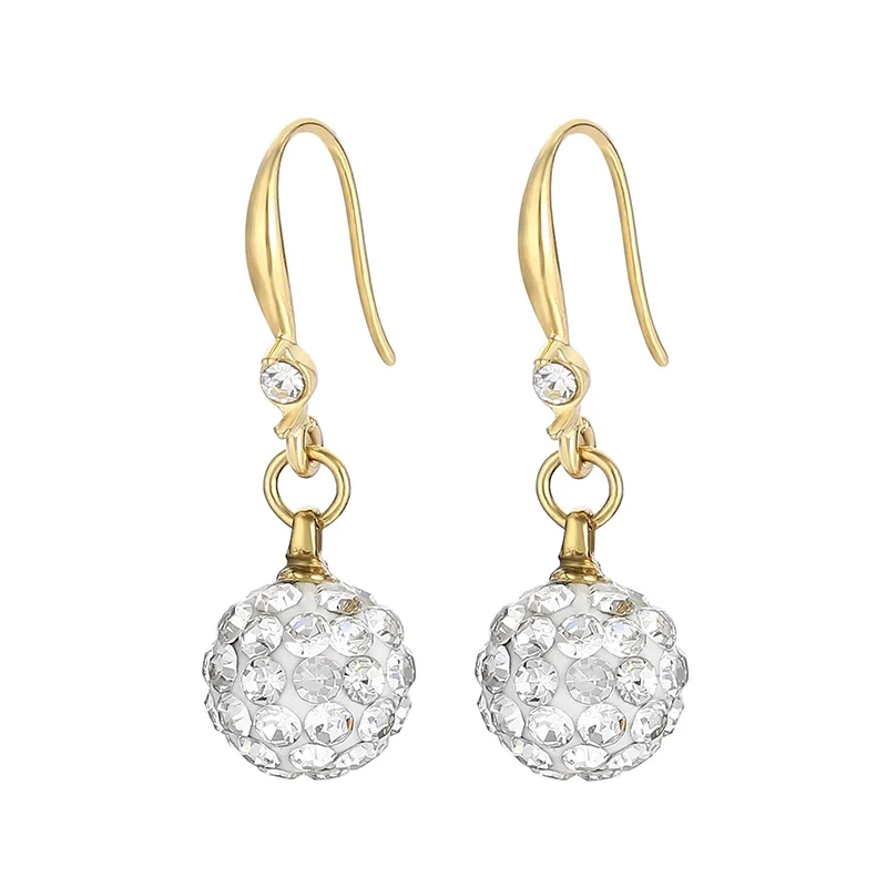 

Fashion Stainless Steel Drop Earrings Rhinestone Jewelry For Women Satellite Stone Pearl Shell Earrings Women Luxury Gift