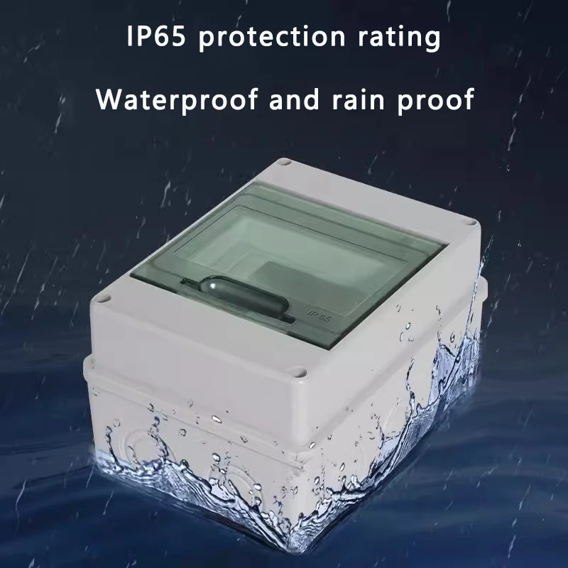 HL Series 5/8/12/15/18/24 Ways IP65 Waterproof Distribution Box Electrical Circuit Breaker PC ABS Plastic MCB Power Junction Box