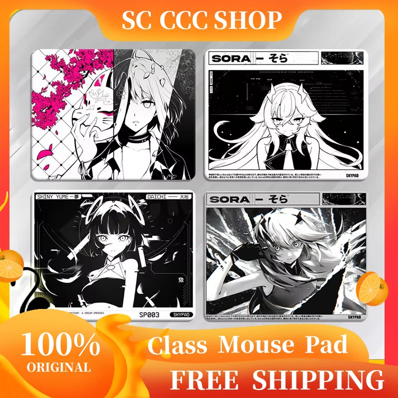 

Skypad SORA обновленный стеклянный игровой коврик для мыши Yume гладкая матовая поверхность настольный коврик для FPS офиса настраиваемые игровые аксессуары