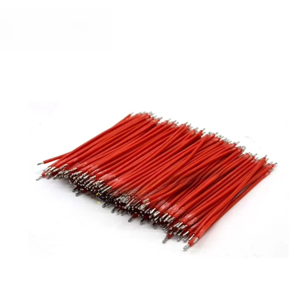 200pcs Tinned Breadboard Cable Wire 0.75mm2 Gauge Pre-Tinned 5mm Tips 105mm Length Silicone Rubber Insulated Electronic Wire