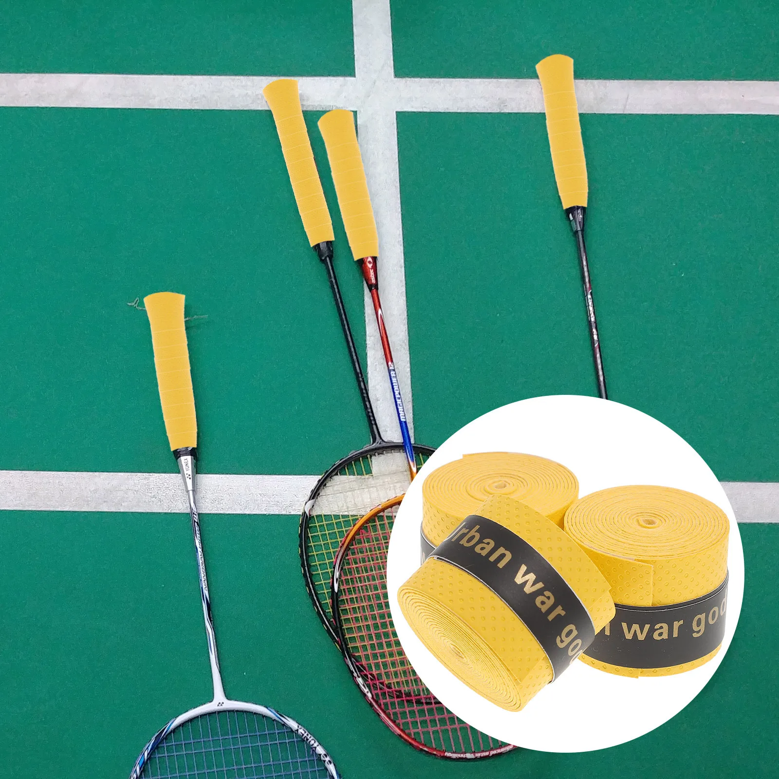 60pcs Sweatband Anti-Slip Grip Tape Moisture Absorption For Tennis Squash Racquetball Badminton Racket Fishing Rod Handle Sweat