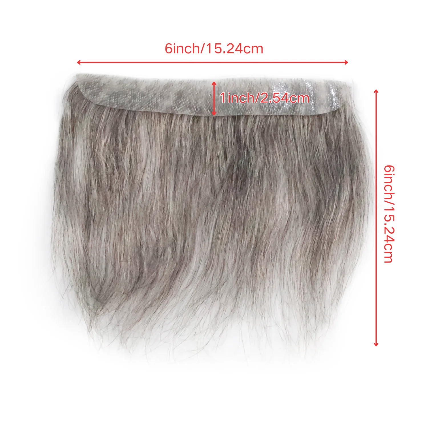 

DESHI 100% Human Hair Men Flower white PU V Loop Front Toupee Hairline Wigs Remy Hair Replacement Straight Hairpiece 6inches