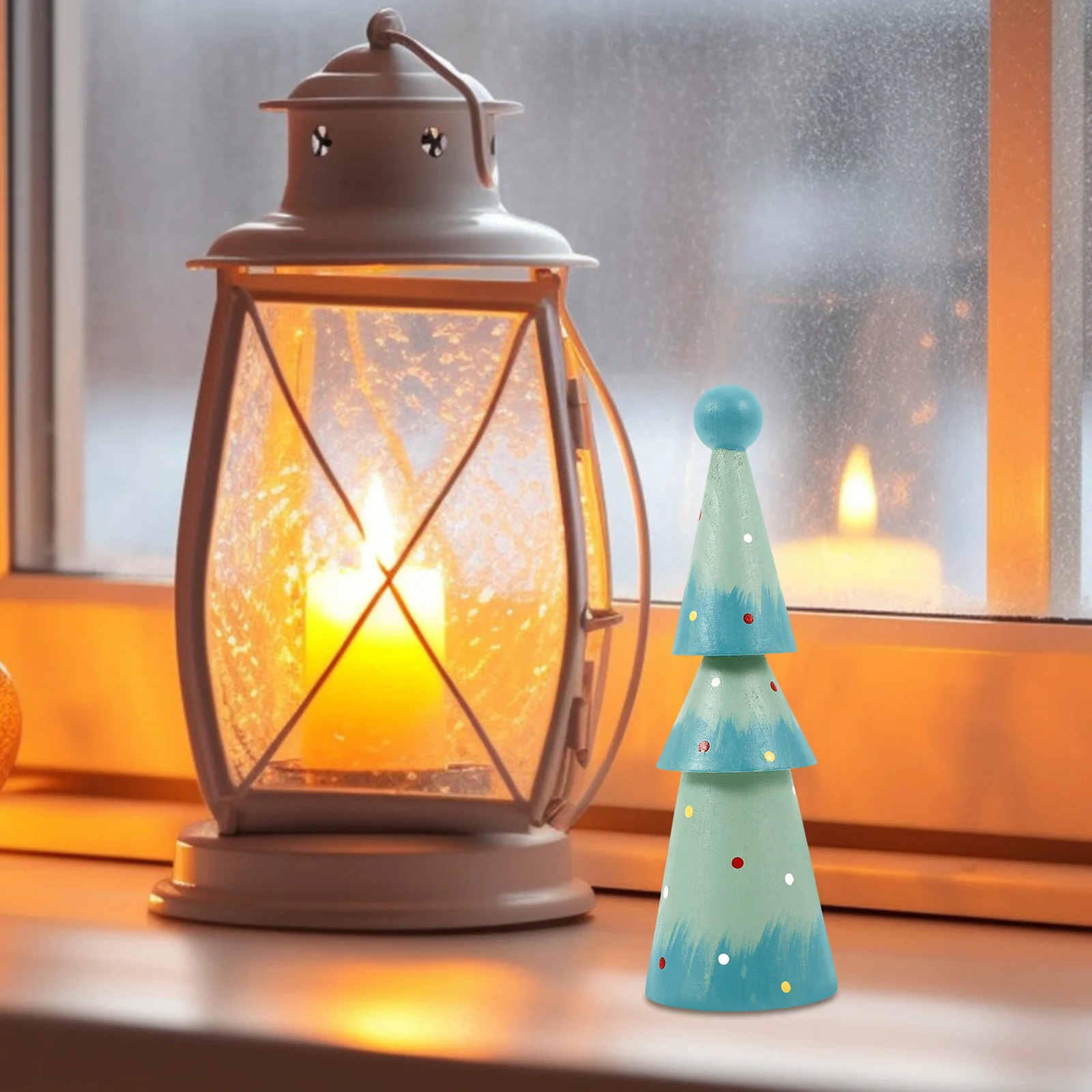 

Christmas Tree Statue Wood Xmas Decor Desktop Art Unique Gift Holiday Season Mantel Windowsill Tabletop Year Round Elegance