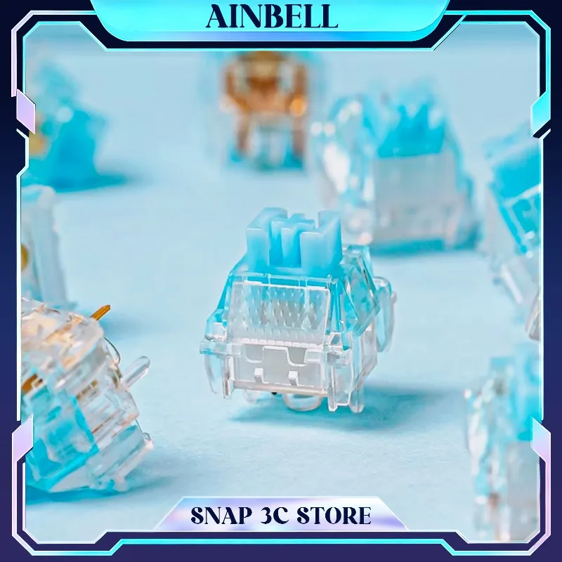 

Механические переключатели Ainbell Heart of Ocean Silent Switches Kailh Linear для клавиатур с возможностью горячей замены, звук Snow Stepping, для DIY-сборки