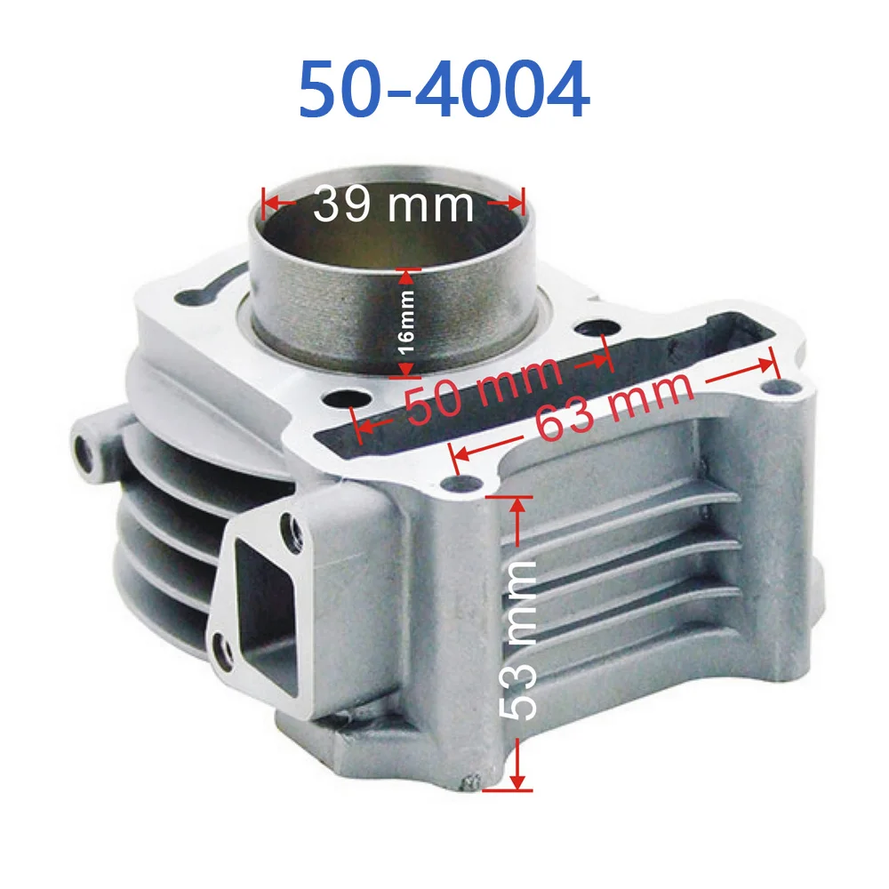 50-4004 GY6 50cc Cylinder Block(39mm) For GY6 50cc 4 Stroke Chinese Scooter Moped 1P39QMB Engine