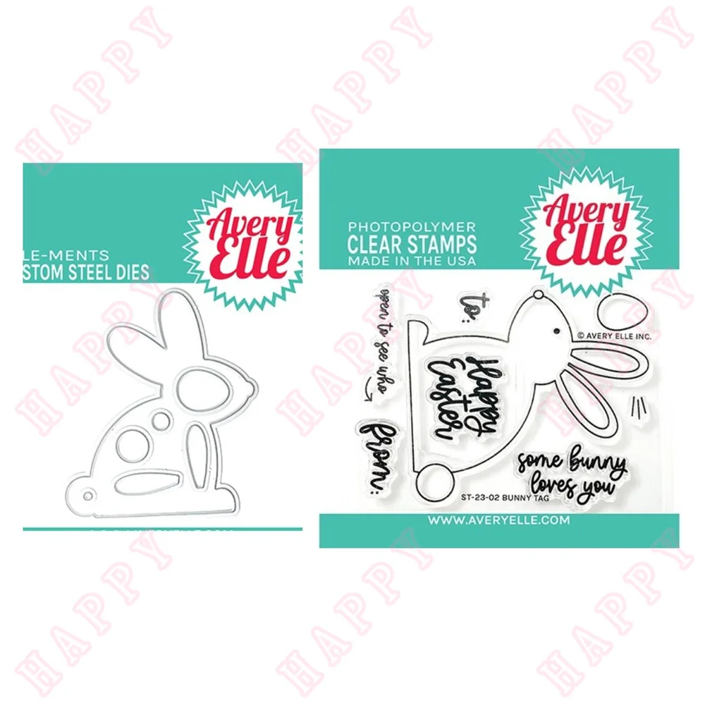 

New Metal Cutting Dies Stamps Bunny Tag Decoration For DIY Scrapbook Diary Album Paper Template Greet Card Embossing Handcraft