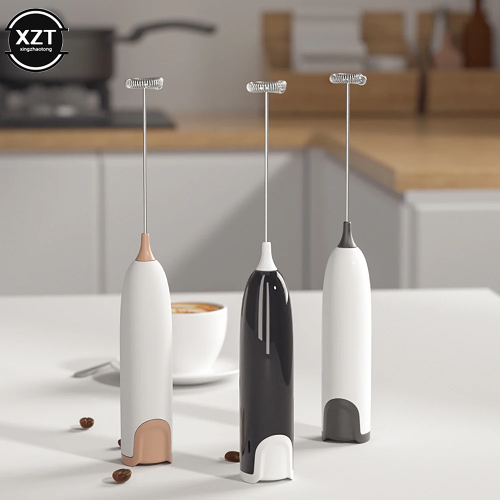 Electric Milk Frother Kitchen Drink Foamer Whisk Mixer Stirrer Coffee Cappuccino Creamer Whisk Frothy Manual Blend Whisker Egg