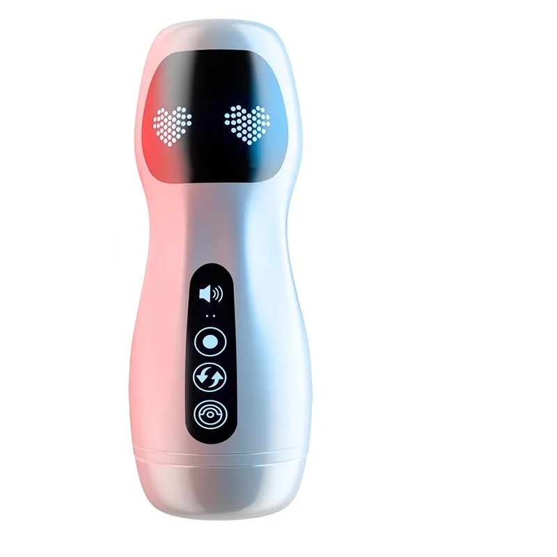 Rechargeable Male Masturbator Cup with Voice Interaction, Motion, Heating & Suction, Pocket Pussy Stroker Adult Sex Toy for Men