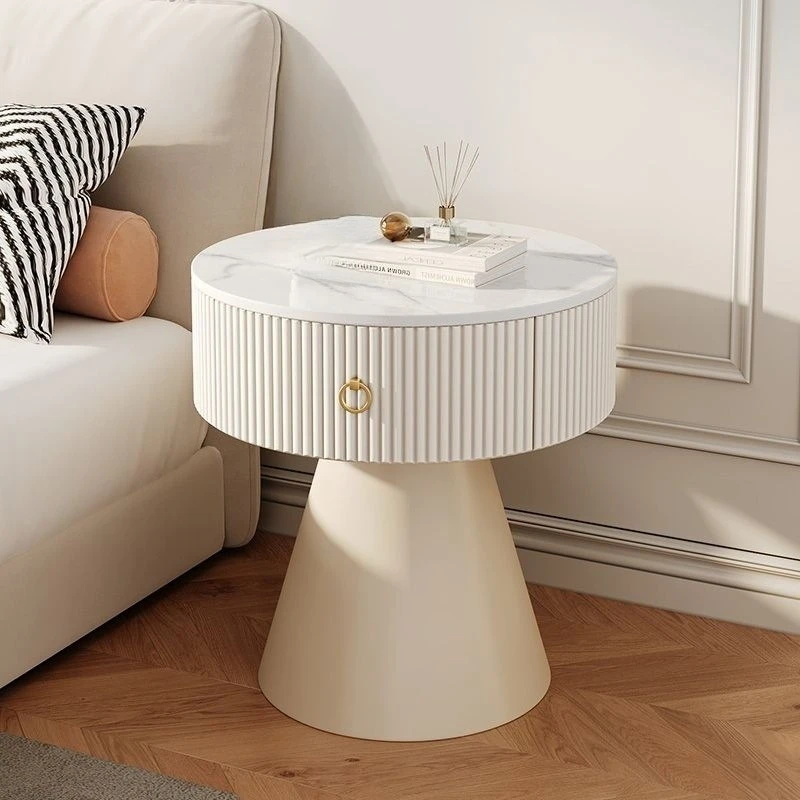 Slate side coffee table cream living room simple modern home bedroom bedside table drawer creative side sofa new