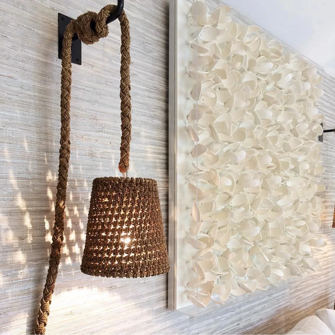 Vintage Rattan Wall Lights E27 Handwoven Hemp Rope Bedside Wall Lamp for Bedside Living Room Hallway Stair Indoor Wall Sconce