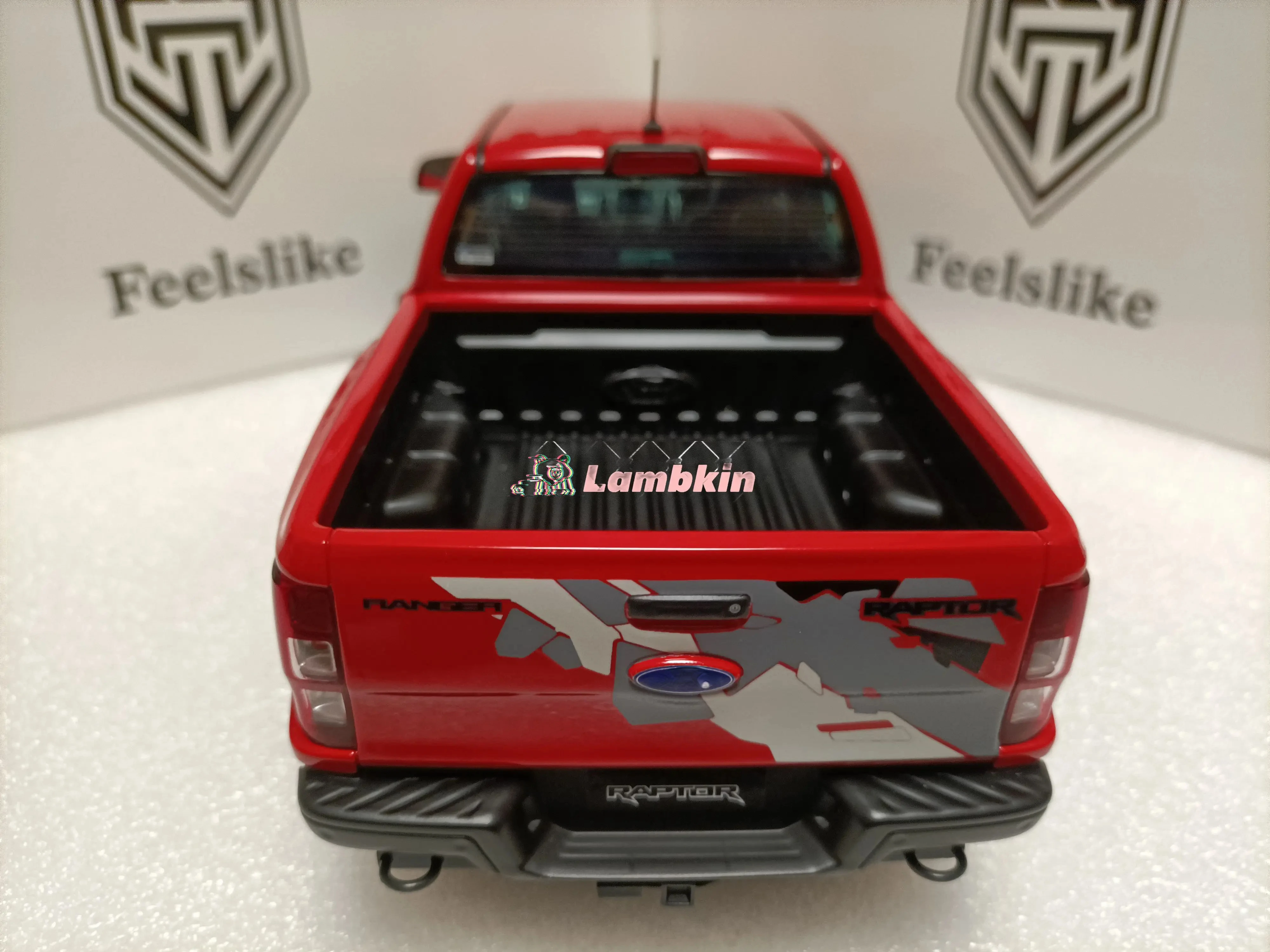 Feelslike 1/18 Ranger Raptor v8 2020 Pickup Truck Model red Collectible Gift Ornaments Miniatures