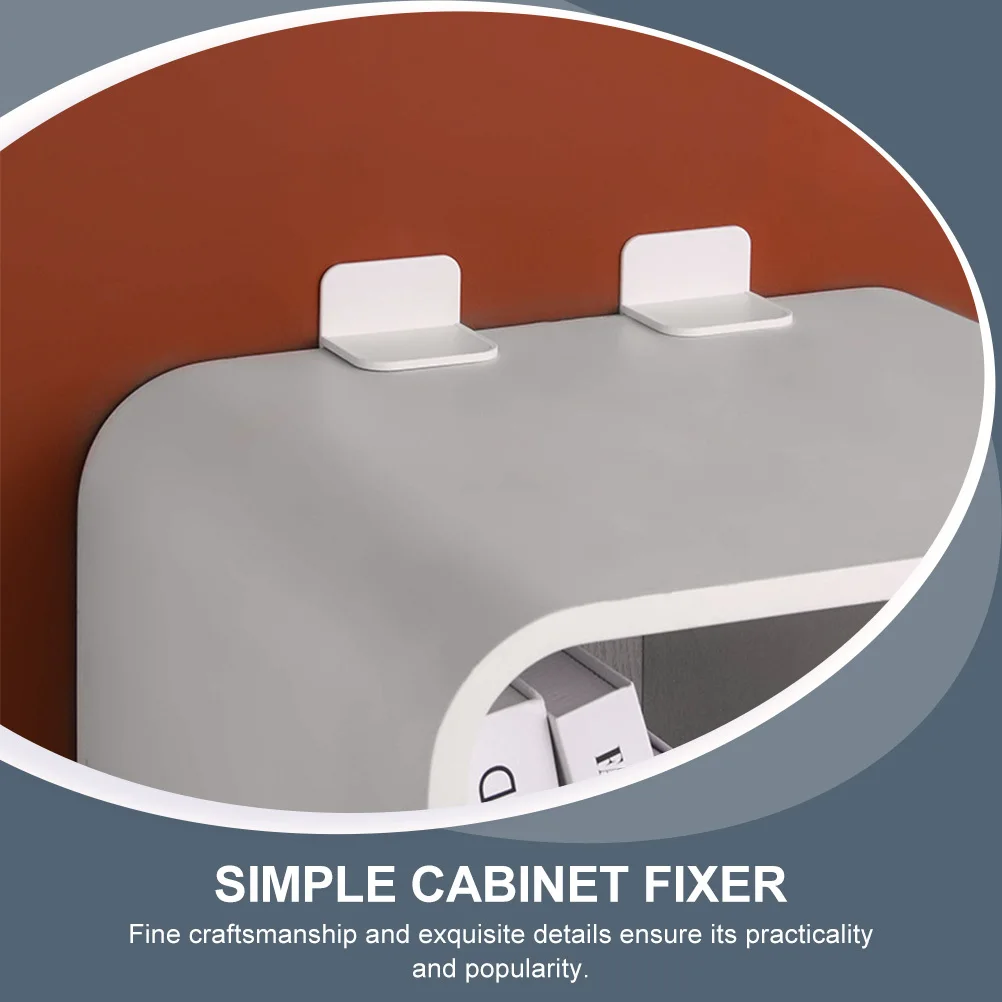 4 قطعة مثبت خزانة مثبت مضاد للإمالة مادة الوركين السميكة المتينة 90 درجة الزاوية اليمنى أداة تثبيت الأثاث الإبداعي #3