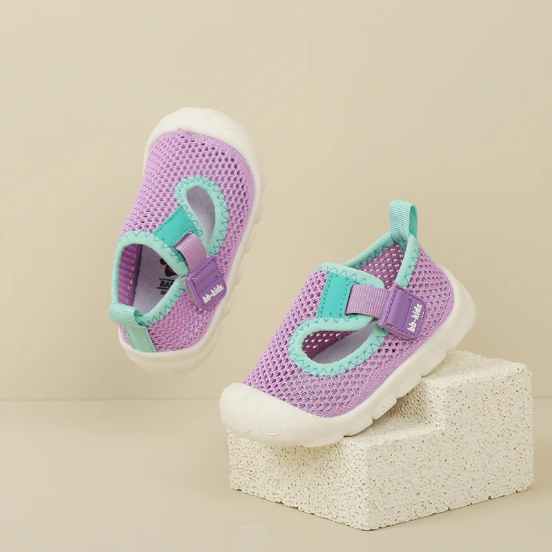 Zapatos informales de suela blanda para bebé, calzado antideslizante de malla para caminar, sandalia deportiva para niño y niña, novedad de verano