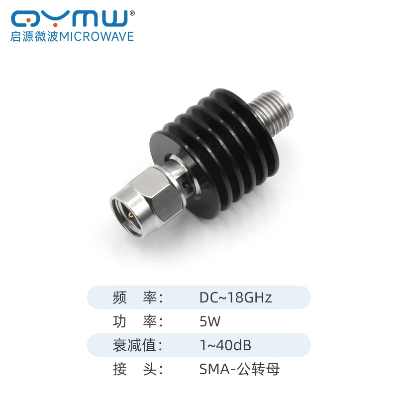 Imagem -05 - Cabeça Fixa da Atenuação de Sma Atenuador Fixo do Sinal do rf 140db 18ghz 50ohm 5w