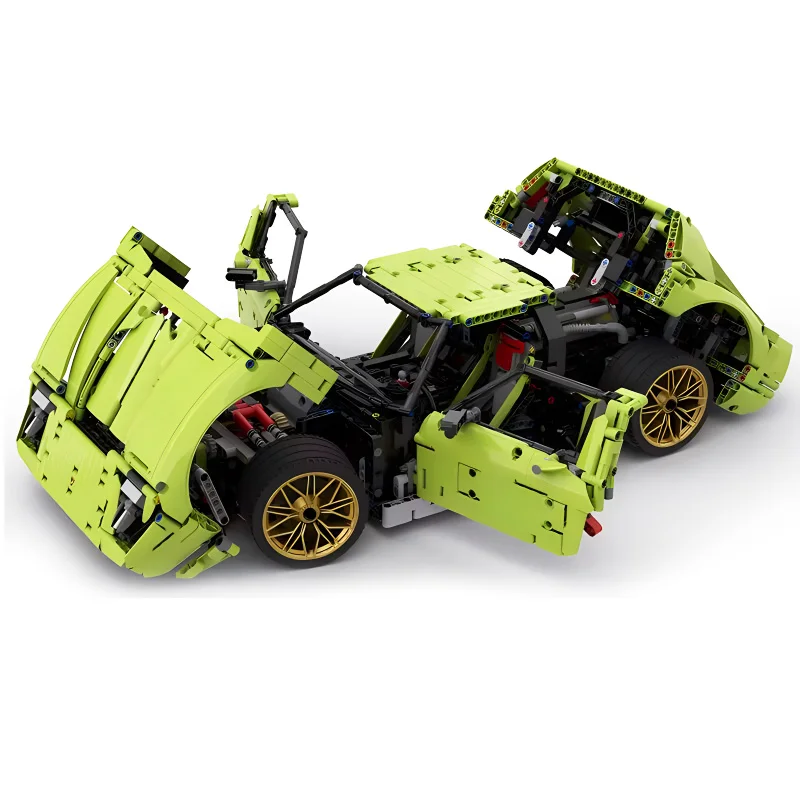 جديد MOC-119000 التقنية الخضراء سوبر سبورتس نموذج سيارة طبعة محدودة اللبنات الطوب لتقوم بها بنفسك الفاخرة وضعت وخيال