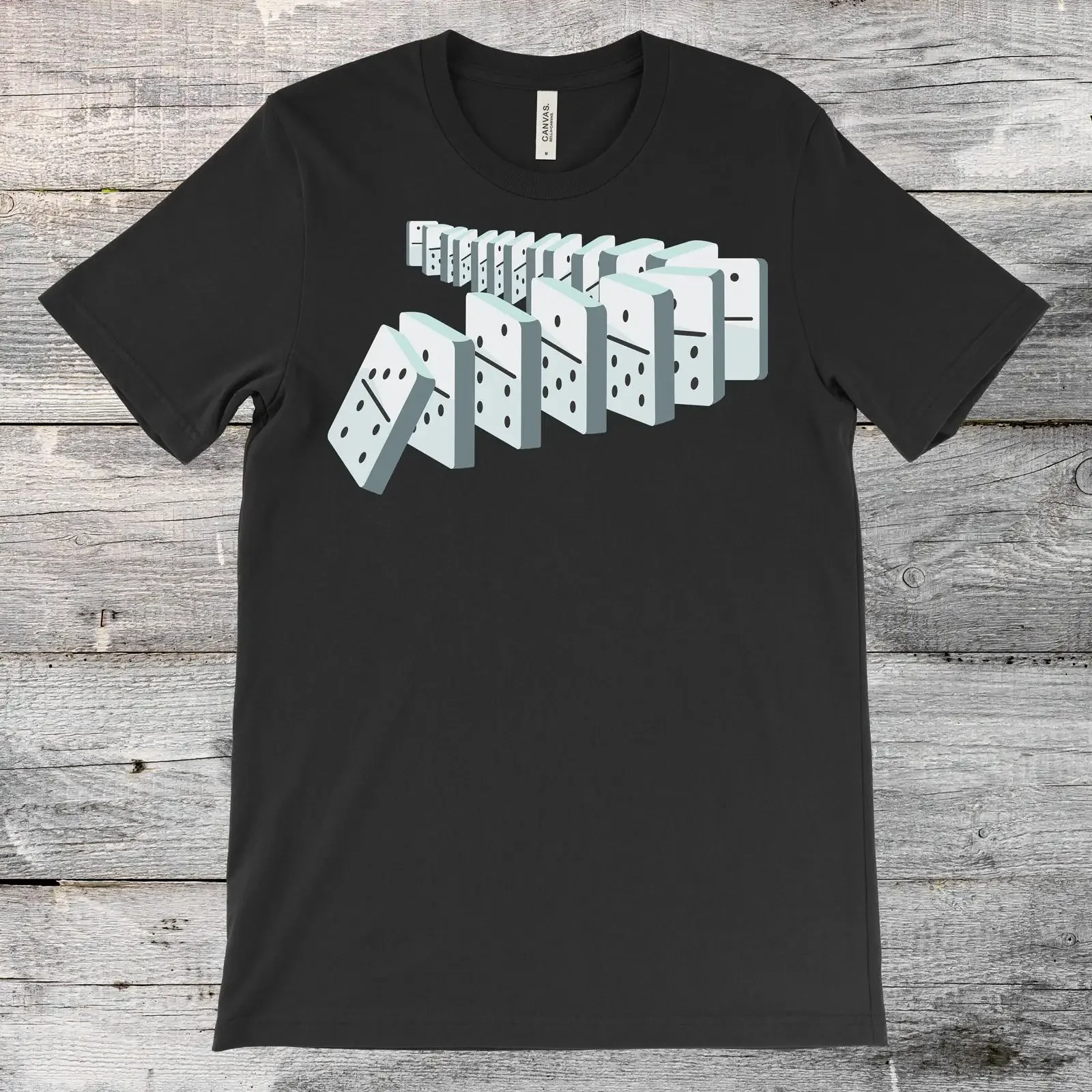 Domino Effect Game Lover T Shirt Funny Dominoes Player Dominologist Costume Casual for Board Fans Birthday Present vintage