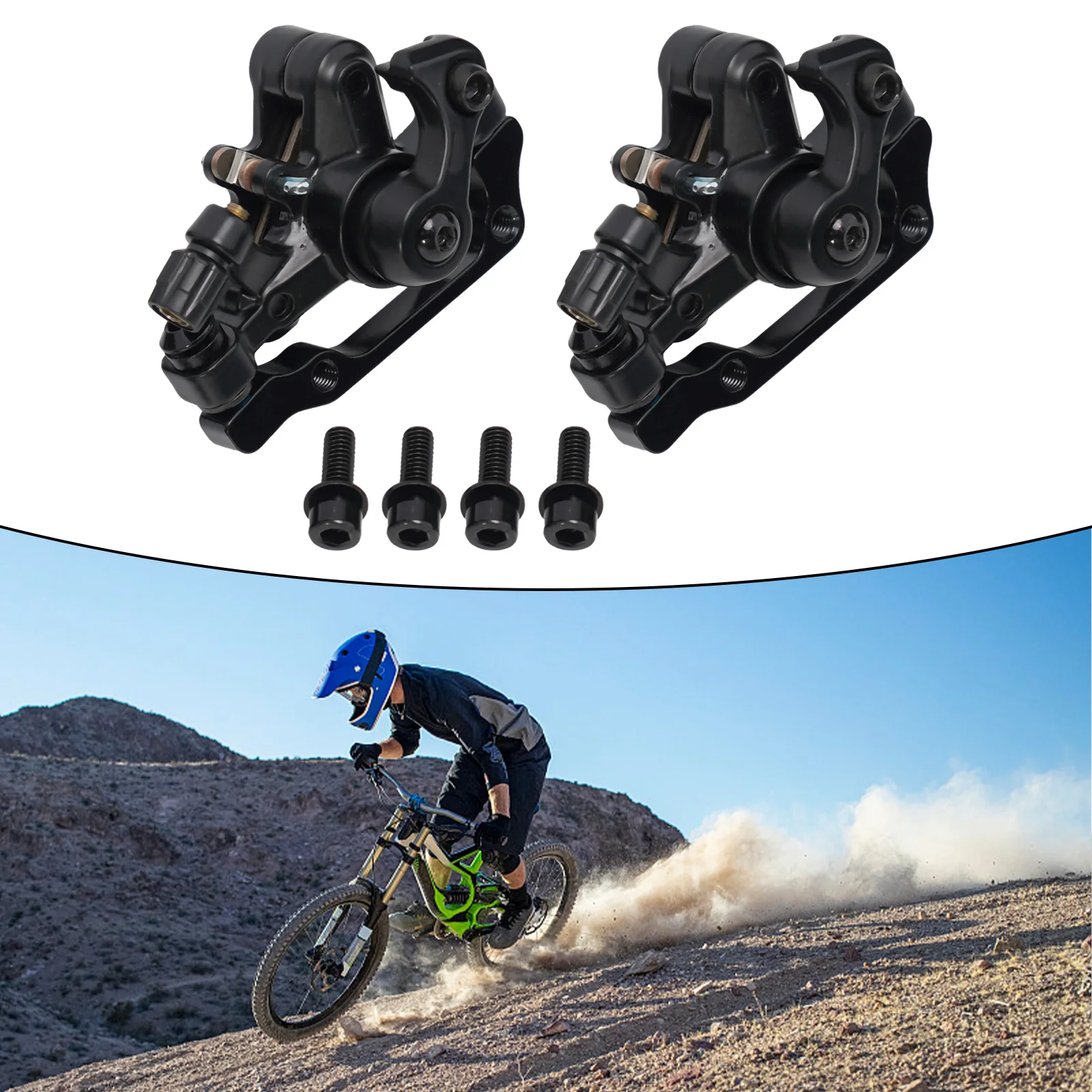 MTB Mechanical Disc Brake Caliper Rotor 160MM Alloy Clip Front And Rear Bicycle Accessories Mechanical Brakes Calipers