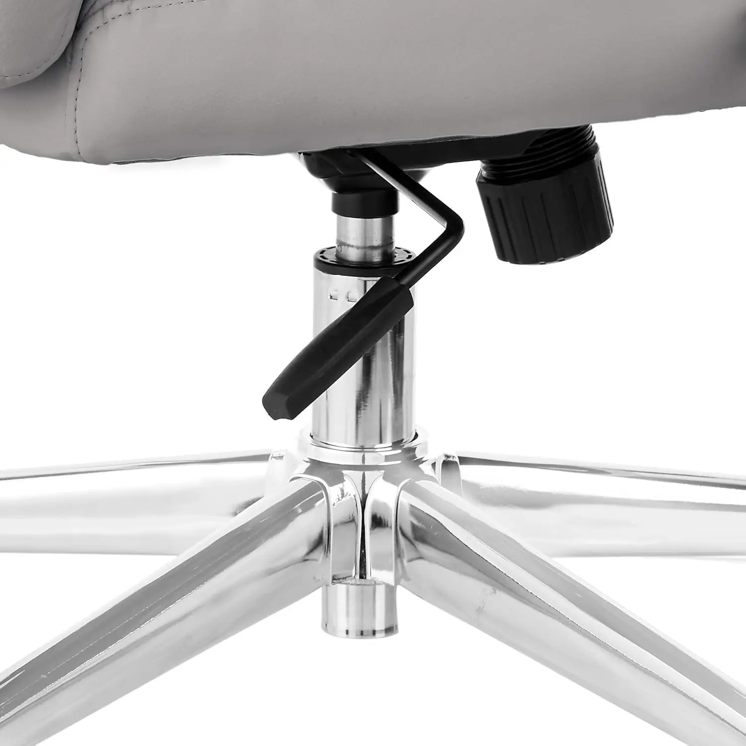 كرسي مكتب تنفيذي مع سهولة التجميع، سعة 275 رطل، وسادة كبيرة الحجم، 29.13 بوصة عمق × 25.2 بوصة عرض × 43.11 بوصة ارتفاع، جلد رمادي مستعبد #6