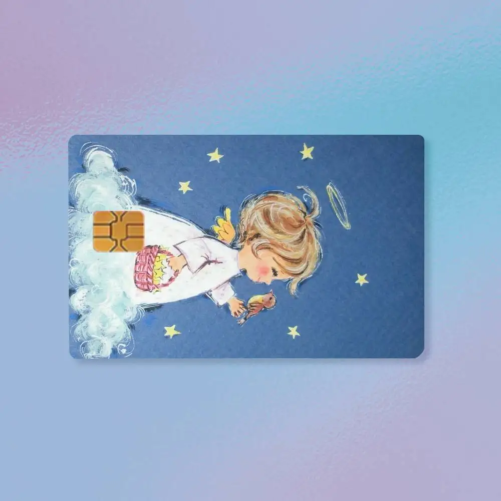 Healing Little Angel  Credit Card HD Stickers Premium matte film effectively prevents fingerprints and daily abrasion.