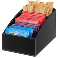 Tea Box Storage Hotel Tea Bag Box Desktop Sugar Bag Holder Counter Tea Bag Holder Coffee Bar Organizer Coffee Station Box
