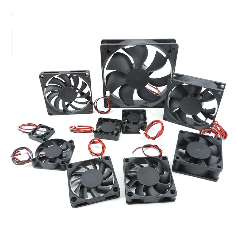 30mm 40MM 50MM 60MM 70MM 80MM 90MM 120MM Wentylator chłodzący Bezszczotkowy wentylator obudowy silnika Cichy wentylator 2PIN do druku 3D 4010 12025 8010 w1