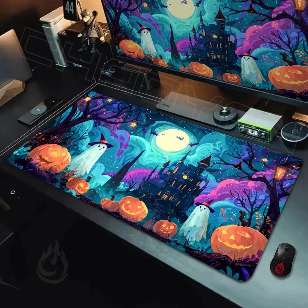 Happy Halloween Night Mouse Pad Large Computer Office Game Table Mats Rubber Anti-slip XXL Mouse Mat HDP Long Desk Pads Mauspad