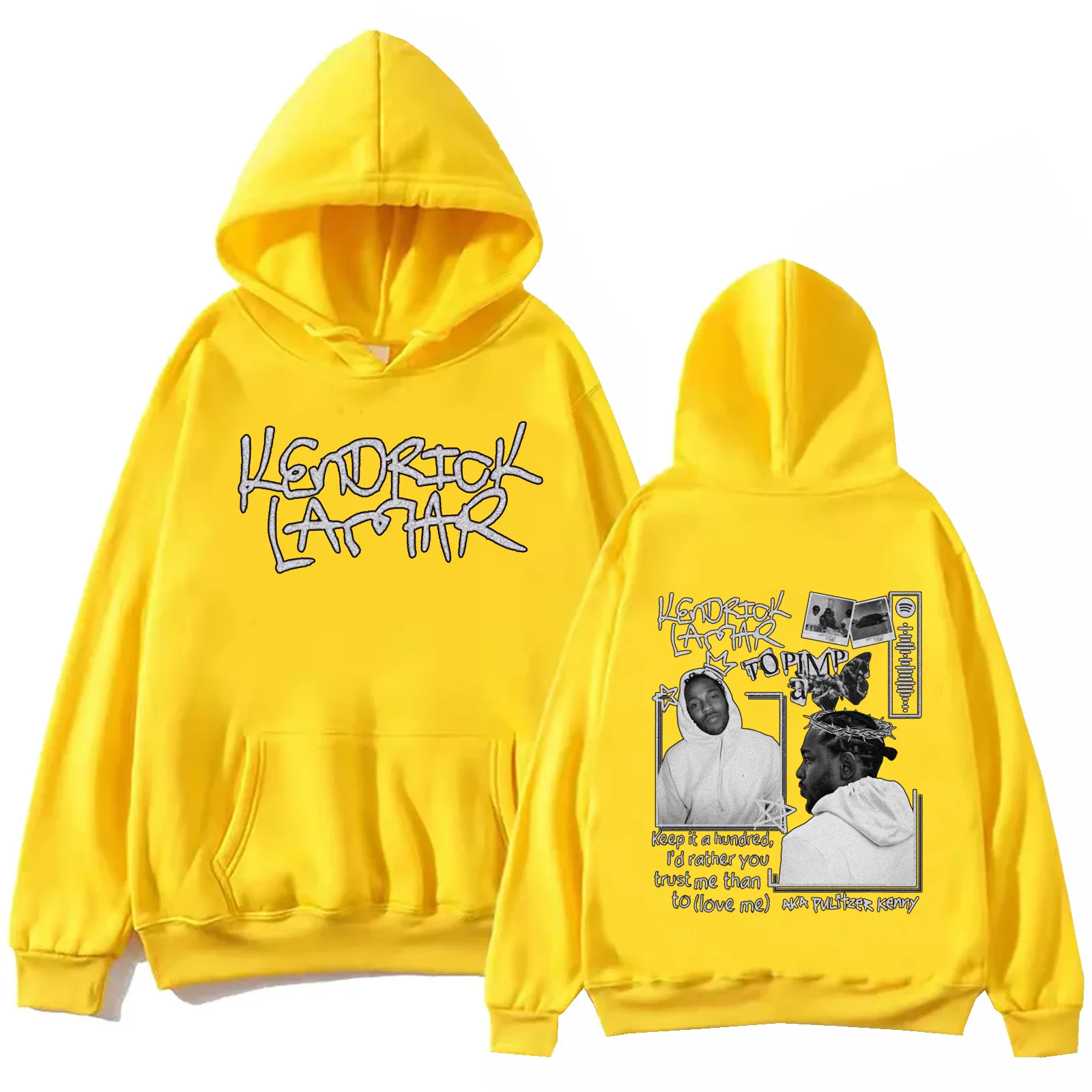 Kendrick Lamar 2024 Hoodie Harajuku Hip Hop Pullover Atasan Pria Wanita Sweatshirt