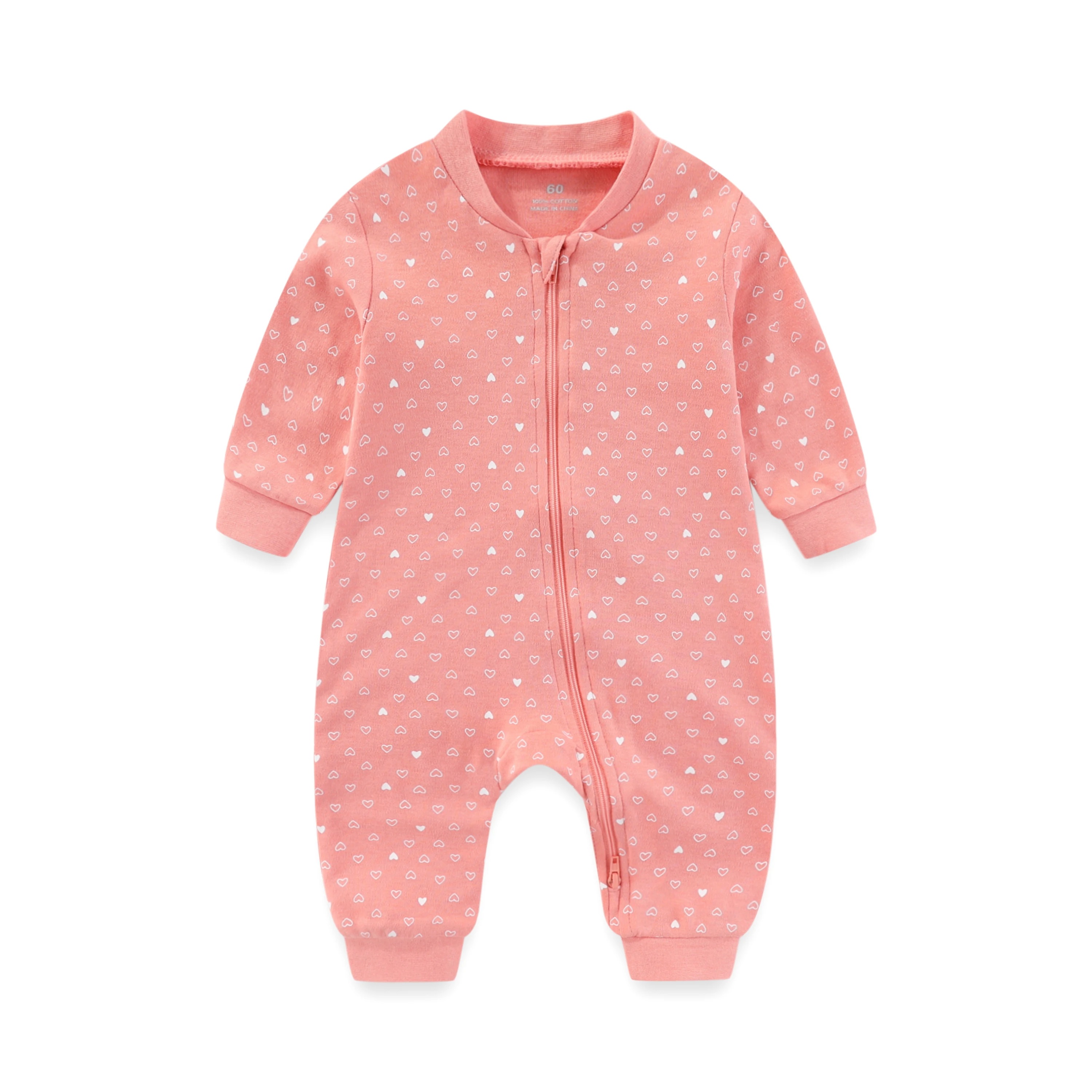 Kiddiezoom 1/2Pcs Fashion Christmas Cartoon 100%Cotton Zipper Baby Boy Girl Rompers Soft Newborn Clothes
