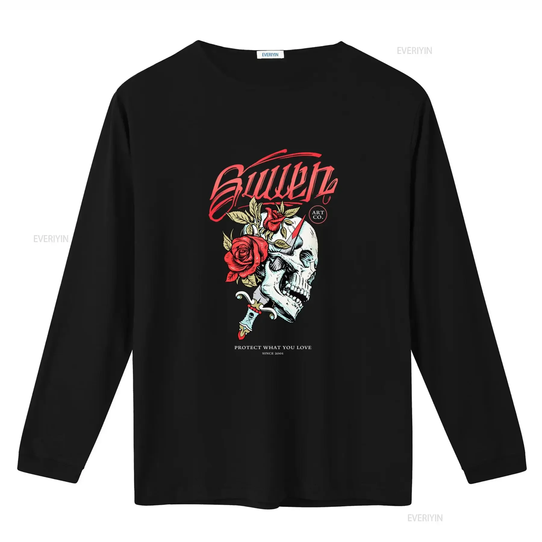 Sullen Clothing Pierce Standard T Shirt Tattoo Lifestyle Apparel with Skull Roses and Sword Design Med 5XL vintage Washed