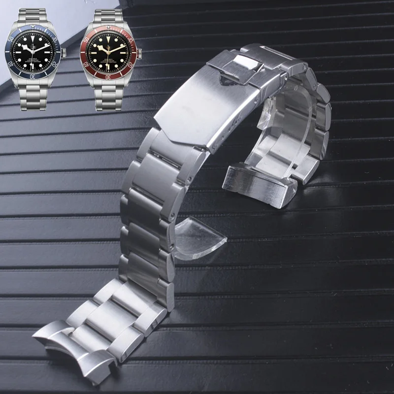 

20mm 22mm Men's Model Suitable for Tudor Black Bay Fifty-Eight Steel Strap Black Bay Solid Stainless Steel Bracelet Accessories