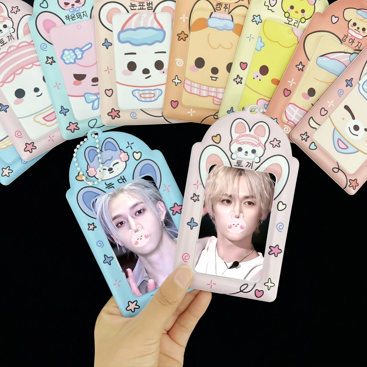 1Pc Personalized Animal-Themed Card Holder, Dopamine-Colored Photo Card Holder, K-Pop Idol Animal-Themed Card Holder, Idol Photo Card Storage for Fans, Concert Fan Merchandise, Made of Pu Material, Suitable for 3-3.5inch Mini Photo Cards, Polaroid Photo Cards, Idol Merchandise Small Card Storage, Can Be Used as a Keychain, Bag Charm, Etc