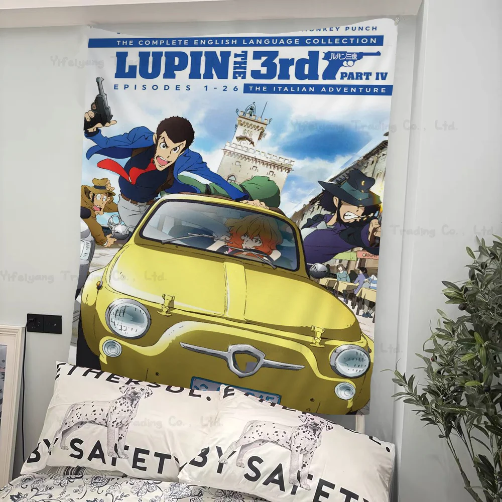 Lupin III Comics Chart Tapestry Art Science Fiction Room Home Decor Cheap Hippie Wall Hanging