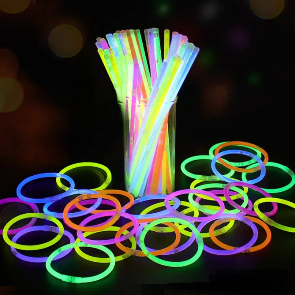 100 Stück leuchtende Partyartikel für die Nacht, inklusive Verbindungselementen, leuchtende Halsketten und Armbänder für Kinder- oder Erwachsenenpartys, Partydekoration, leuchtend. – Detail 9