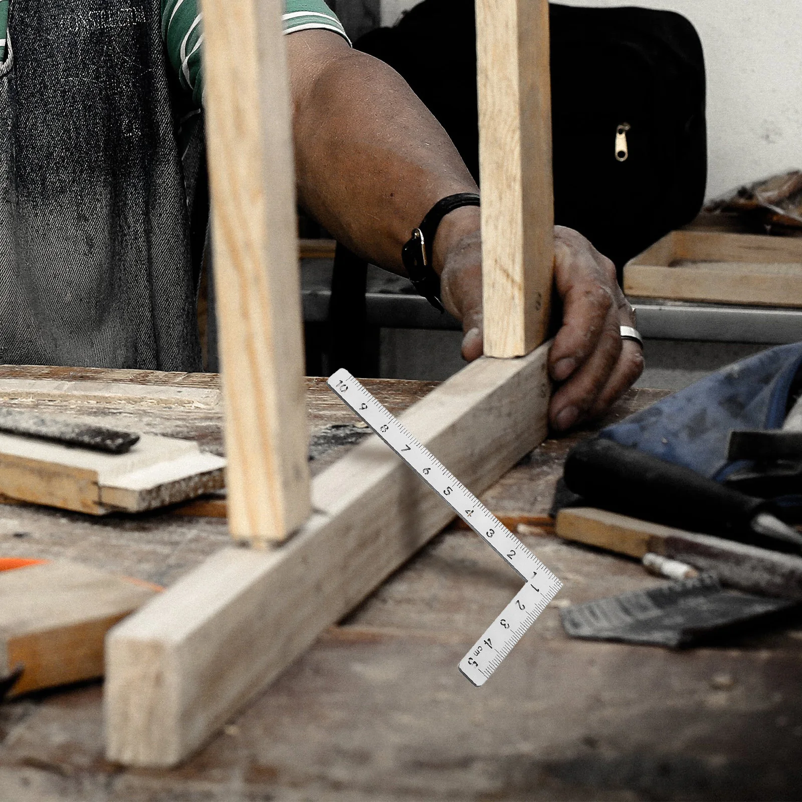 

Stainless Steel Angle Ruler Woodworking Measuring Tool Carpenter Square Protractor Multi-Function Template Ruler For Diy